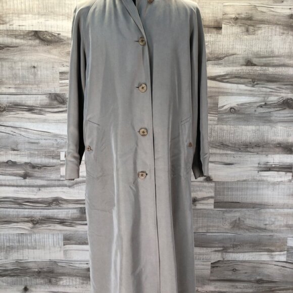 Vintage Burberry Long Coat - Size 8